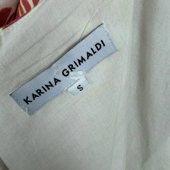 Karina Grimaldi Martha Cotton Blend Print Mini Dress in Sand Stone Zebra - Picture 3 of 7